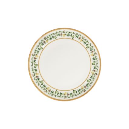 24-delt spisesæt, creme/beige/grøn, porcelæn