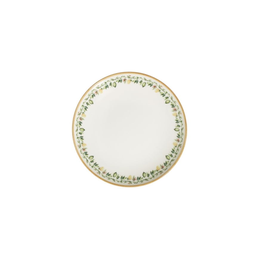 24-delt spisesæt, creme/beige/grøn, porcelæn