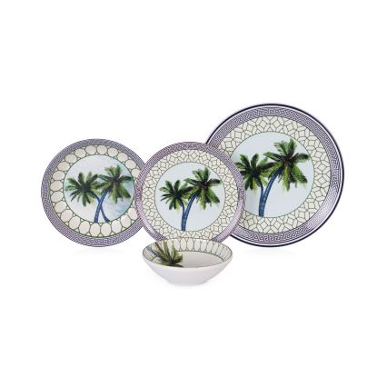 24-delt spisesæt, flerfarvet/keramik