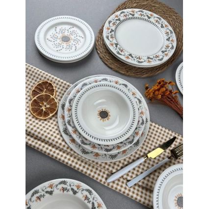 24-delt spisesæt, flerfarvet/porcelæn