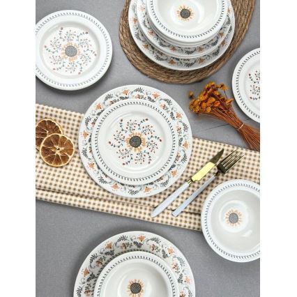 24-delt spisesæt, flerfarvet/porcelæn