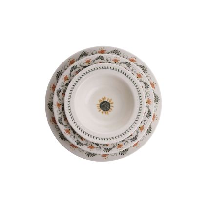 24-delt spisesæt, flerfarvet/porcelæn