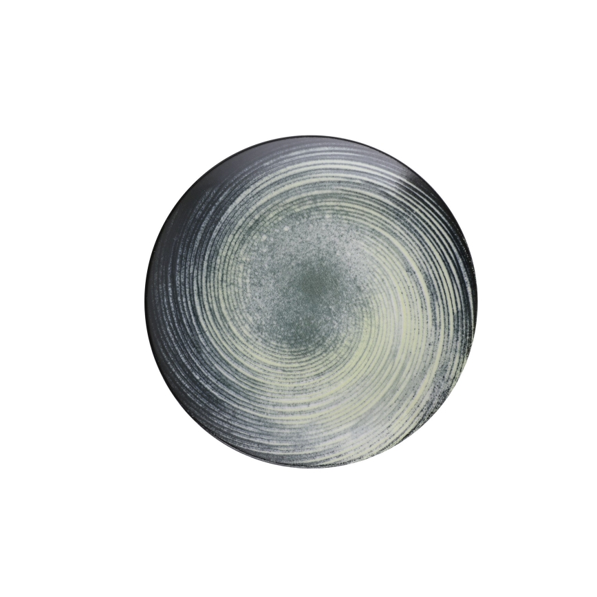 24-delt spisesæt grøn/sort porcelæn