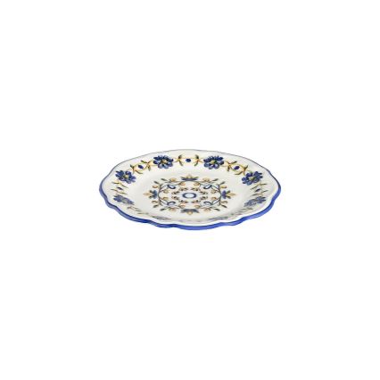 24-delt spisesæt hvid/blå/gul/porcelæn