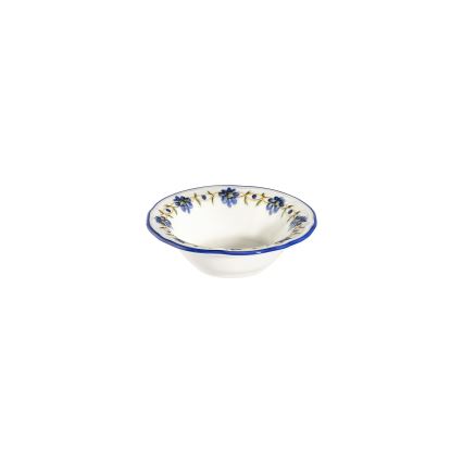 24-delt spisesæt hvid/blå/gul/porcelæn