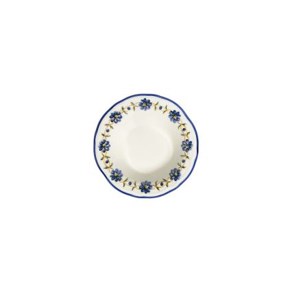 24-delt spisesæt hvid/blå/gul/porcelæn