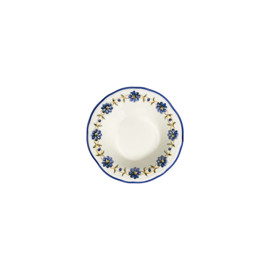 24-delt spisesæt hvid/blå/gul/porcelæn
