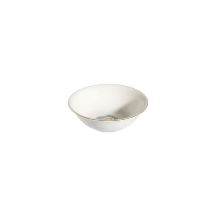 24-delt spisesæt hvid/blå/guld/porcelæn