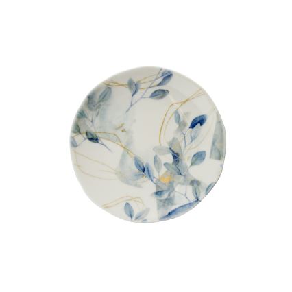 24-delt spisesæt, hvid/blå, porcelæn