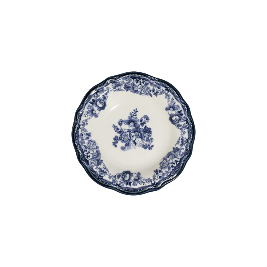 24-delt spisesæt, hvid/blå, porcelæn