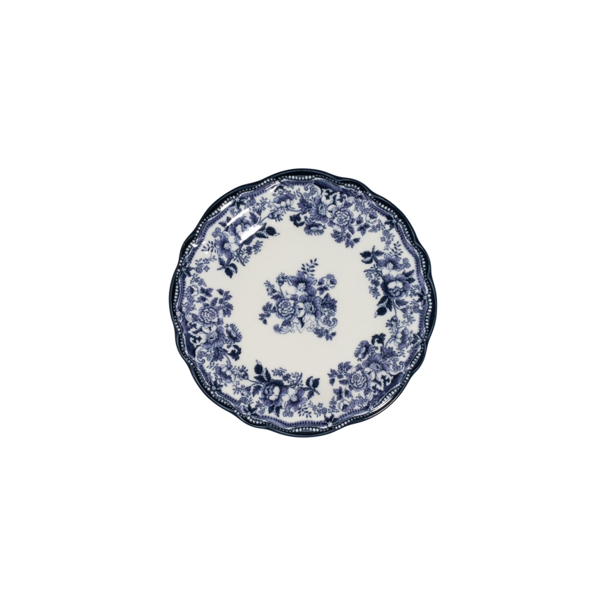 24-delt spisesæt, hvid/blå, porcelæn