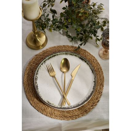 24-delt spisesæt, hvid/brun, porcelæn