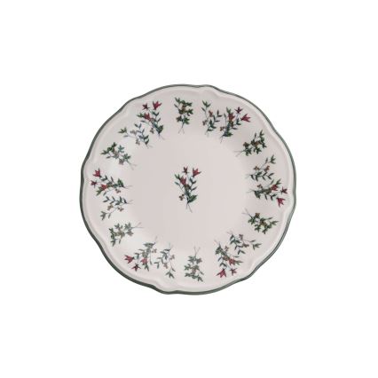 24-delt spisesæt, hvid/grøn, porcelæn