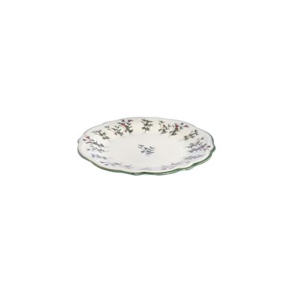 24-delt spisesæt hvid/grøn/rød/porcelæn