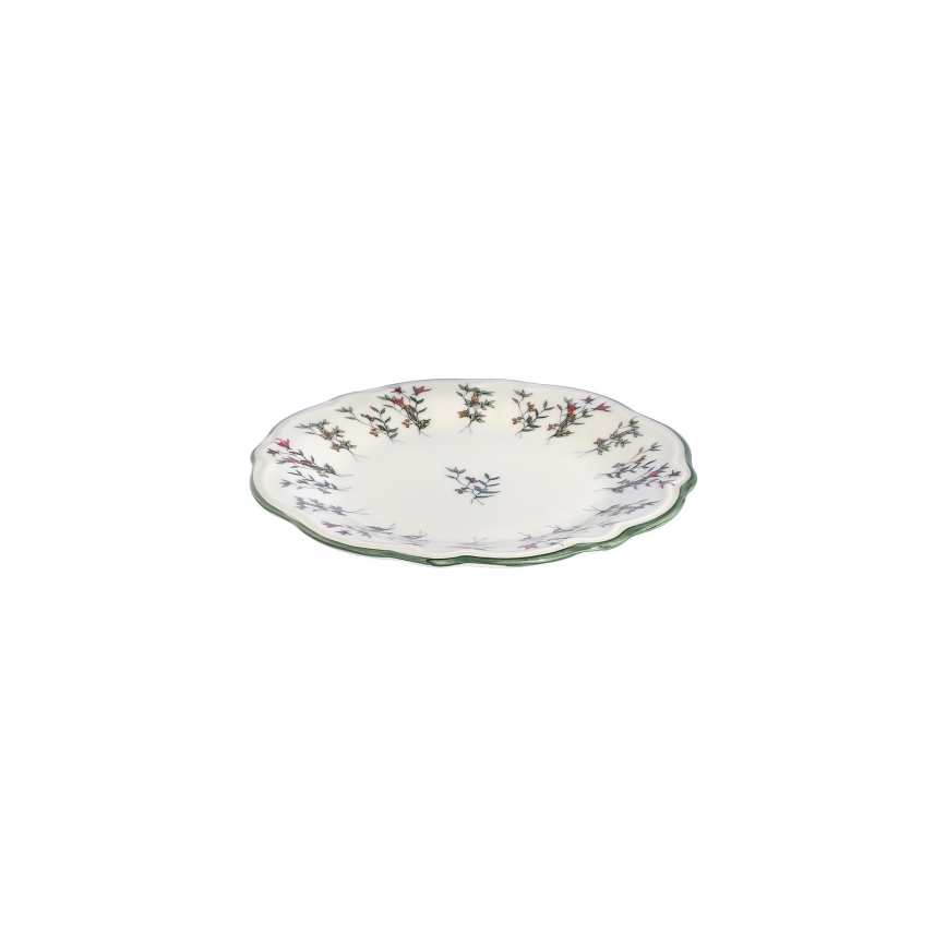 24-delt spisesæt hvid/grøn/rød/porcelæn
