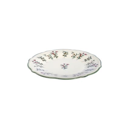 24-delt spisesæt hvid/grøn/rød/porcelæn
