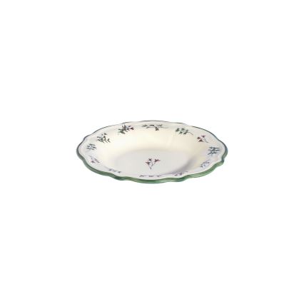 24-delt spisesæt hvid/grøn/rød/porcelæn