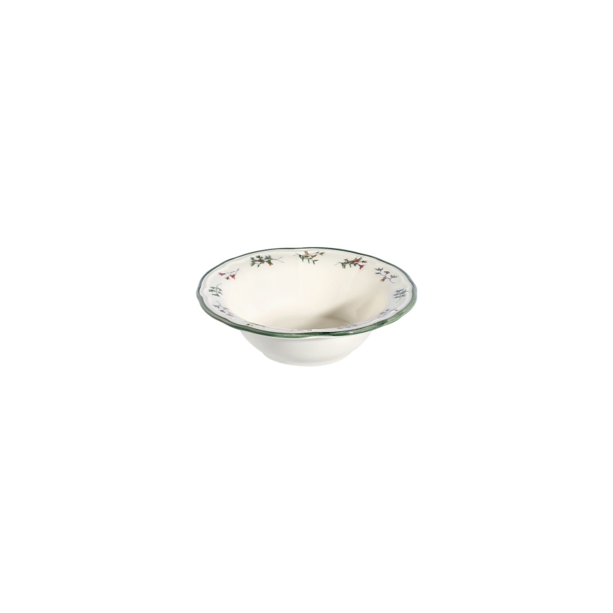 24-delt spisesæt hvid/grøn/rød/porcelæn