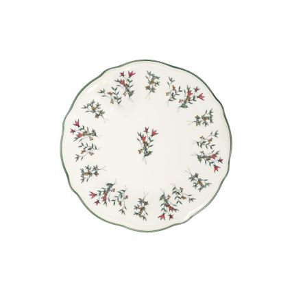 24-delt spisesæt hvid/grøn/rød/porcelæn
