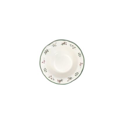 24-delt spisesæt hvid/grøn/rød/porcelæn