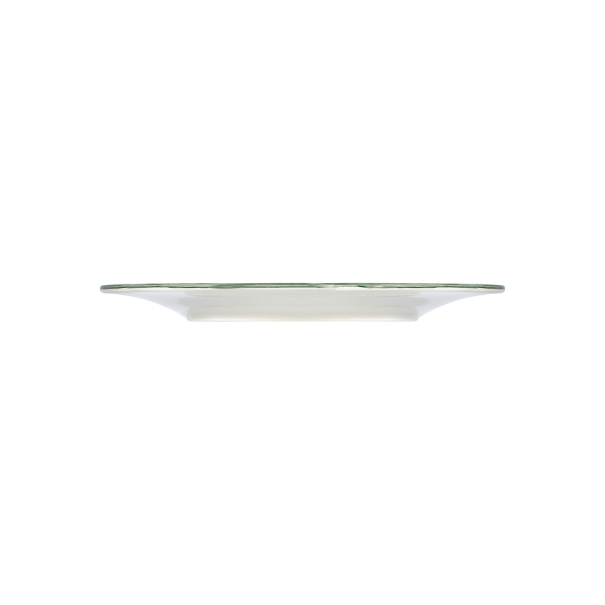 24-delt spisesæt hvid/grøn/rød/porcelæn
