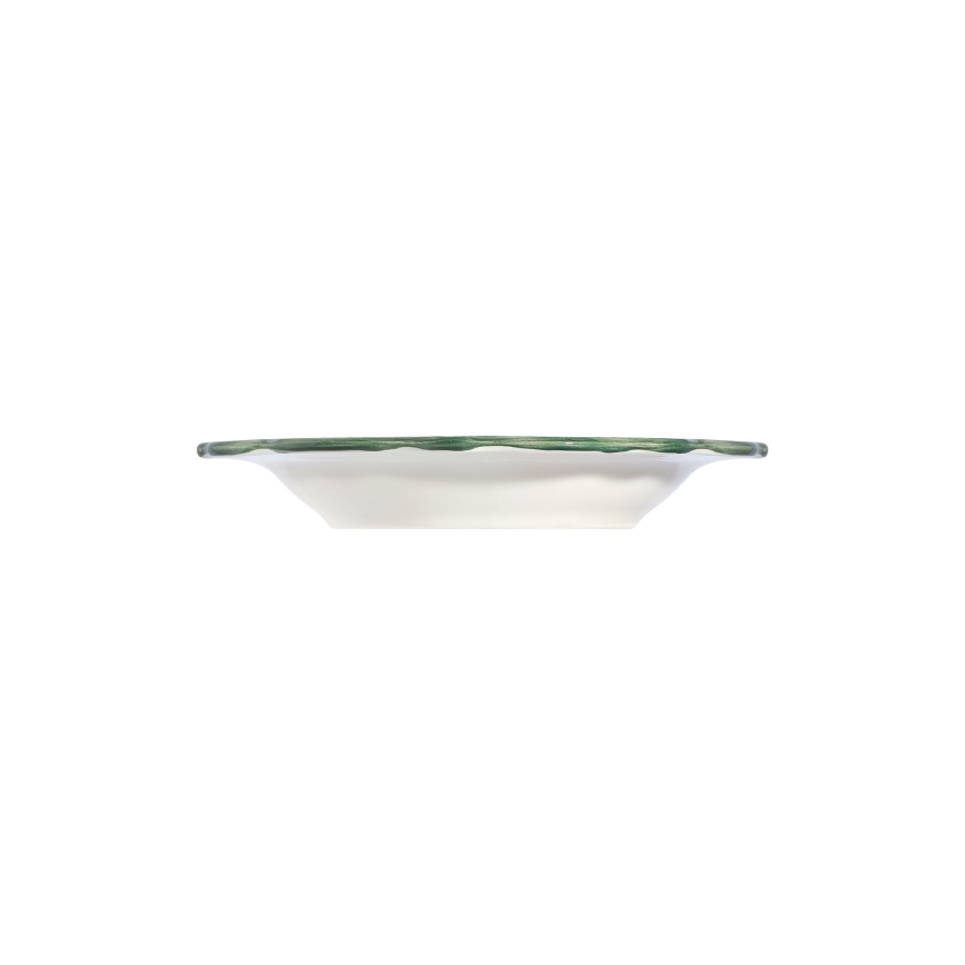 24-delt spisesæt hvid/grøn/rød/porcelæn