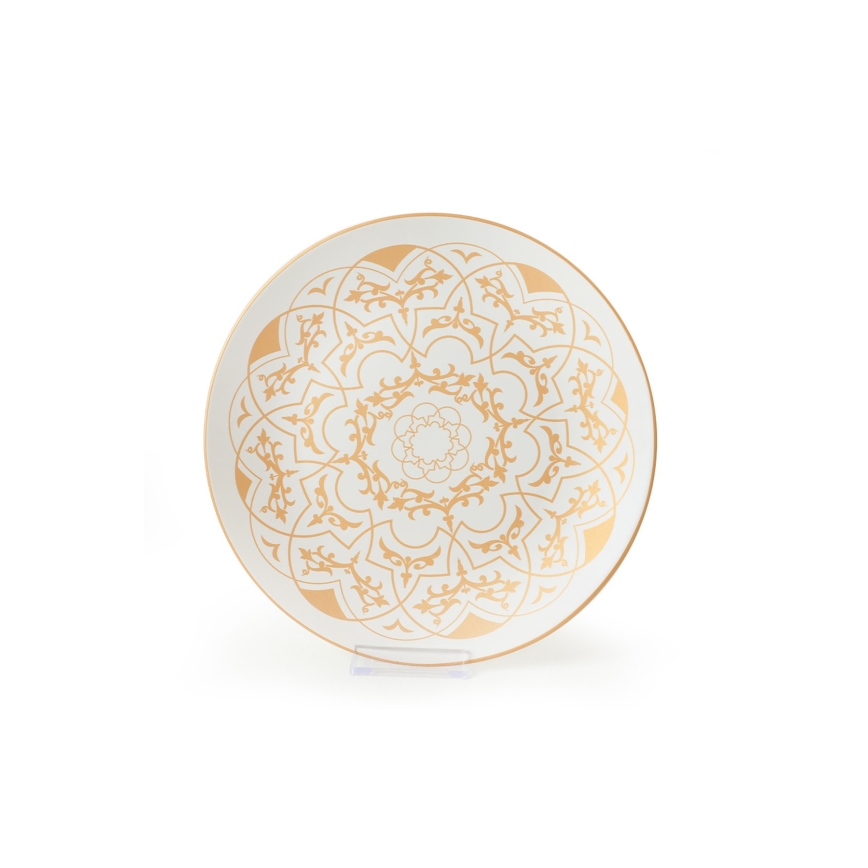 24-delt spisesæt hvid/guld/keramik