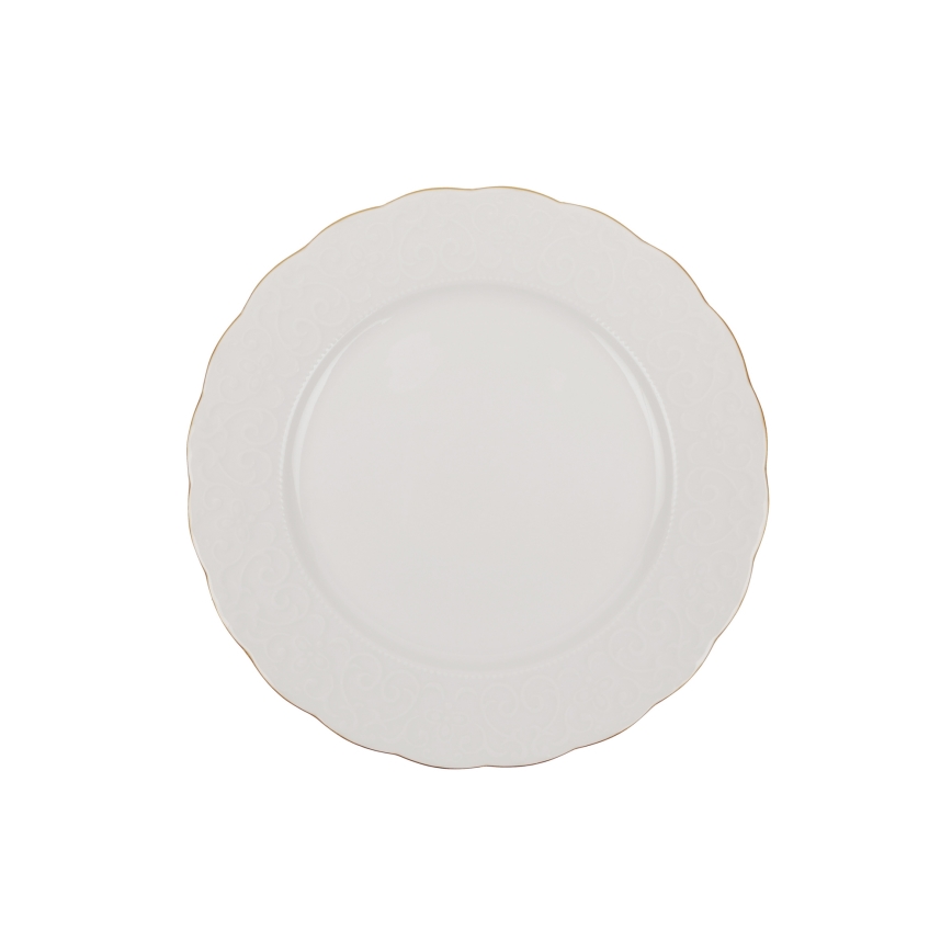 24-delt spisesæt hvid/guld/porcelæn