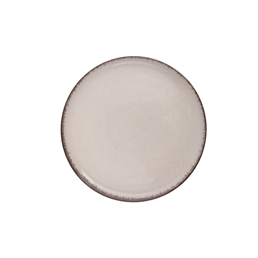 24-delt spisesæt i beige porcelæn