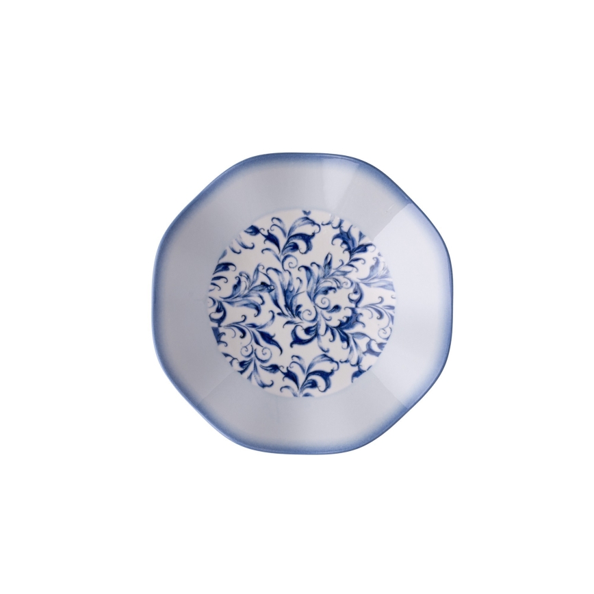 24-delt spisesæt i blå porcelæn