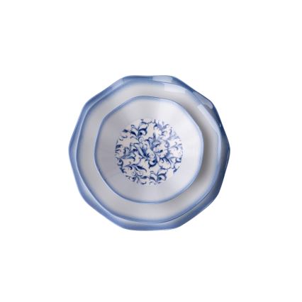 24-delt spisesæt i blå porcelæn