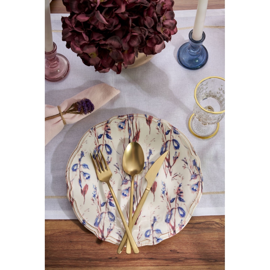 24-delt spisesæt i flerfarvet porcelæn