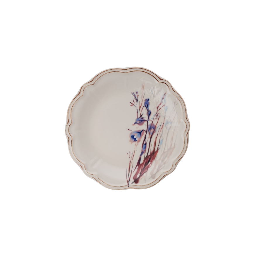 24-delt spisesæt i flerfarvet porcelæn