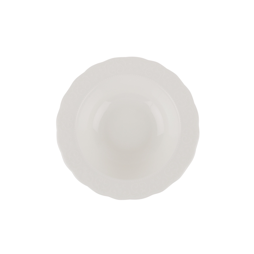 24-delt spisesæt i hvidt porcelæn