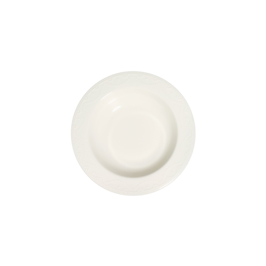 24-delt spisesæt i hvidt porcelæn