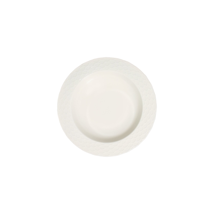 24-delt spisesæt i hvidt porcelæn