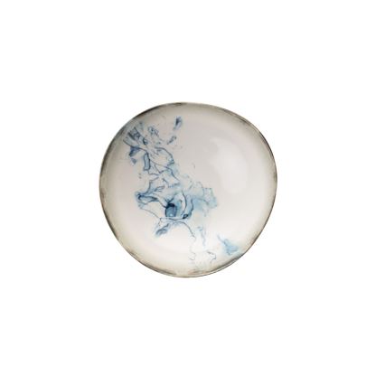 24-delt spisesæt i porcelæn, hvid/blå