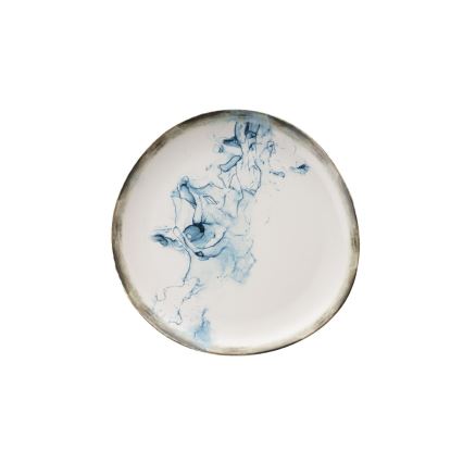 24-delt spisesæt i porcelæn, hvid/blå