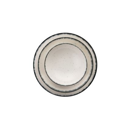 24-delt spisesæt i porcelæn, hvid/sort