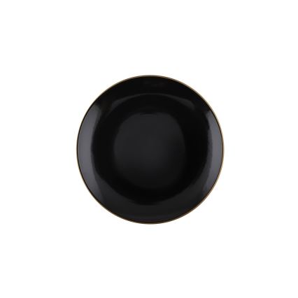 24-delt spisesæt i sort/guld, stentøj