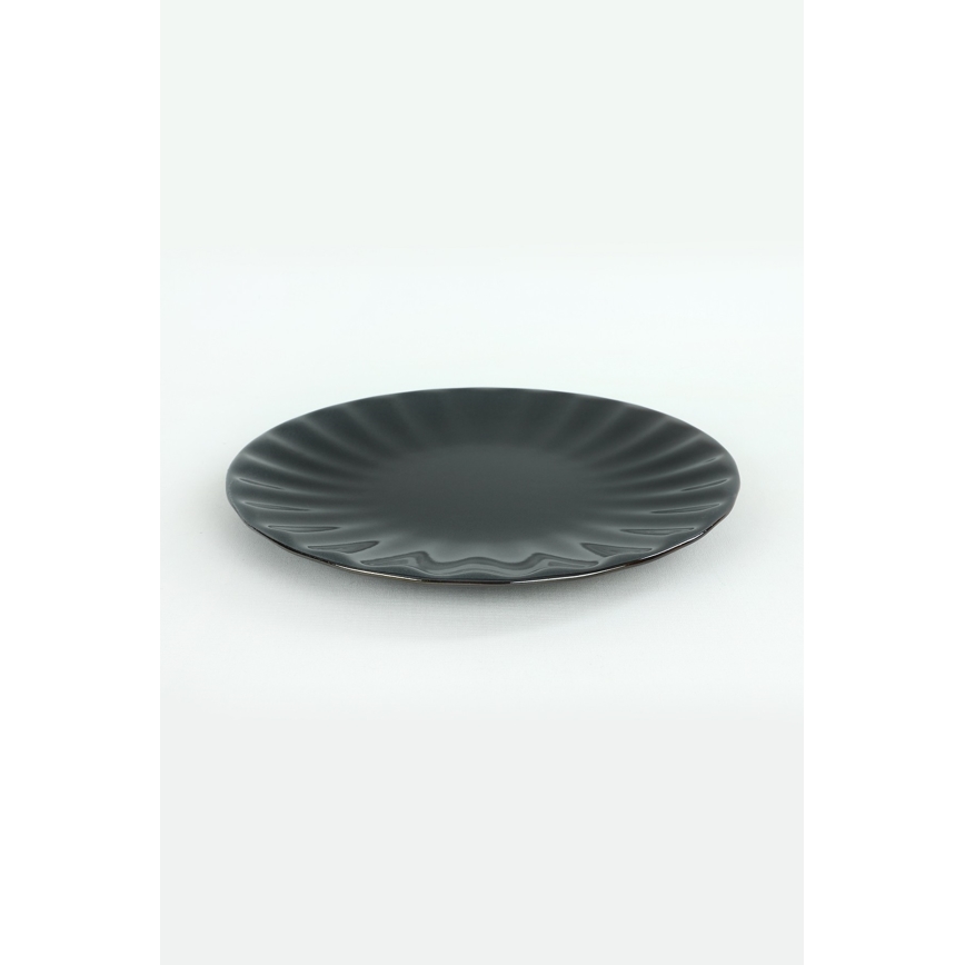 24-delt spisesæt i sort stentøj