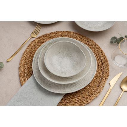 24-delt spiseæt i gråt porcelæn