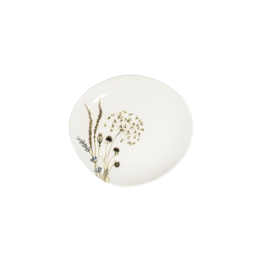27-delt spisesæt i porcelæn, hvid/brun