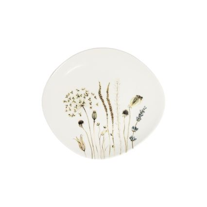 27-delt spisesæt i porcelæn, hvid/brun