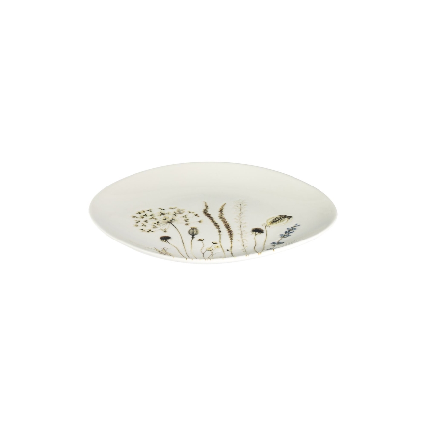 27-delt spisesæt i porcelæn, hvid/brun