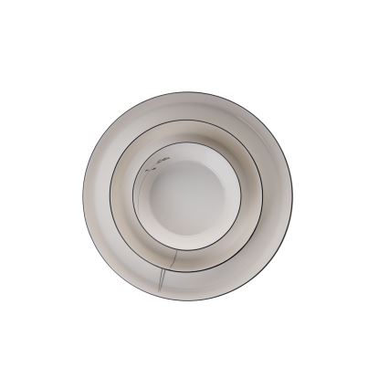 27-delt spisesæt i porcelæn, hvid/sort