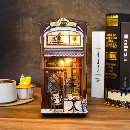 2Kids Toys - 3D puslespil LED Bogstøtte Café 2xAAA