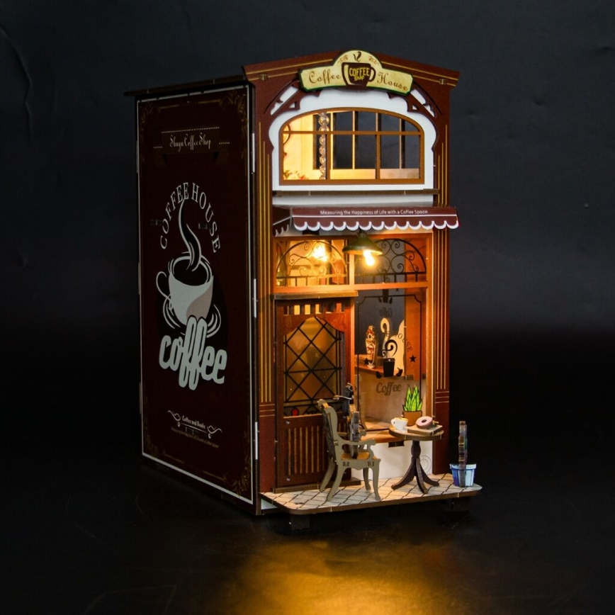 2Kids Toys - 3D puslespil LED Bogstøtte Café 2xAAA