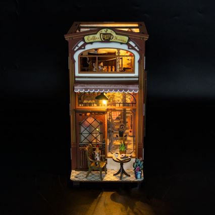 2Kids Toys - 3D puslespil LED Bogstøtte Café 2xAAA