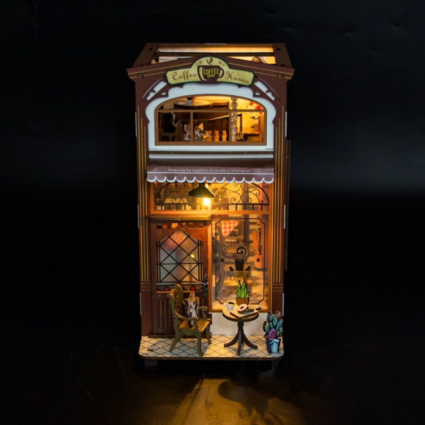2Kids Toys - 3D puslespil LED Bogstøtte Café 2xAAA